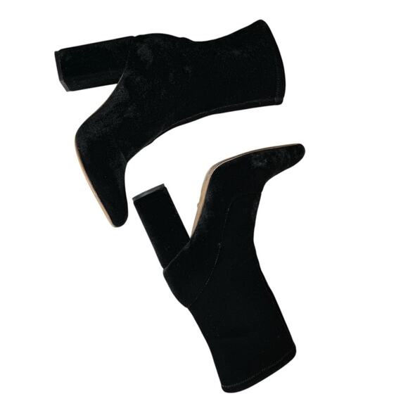Raye Faris Velvet Black Booties Heeled Boots Women’s Size 6.5 - Picture 6 of 11